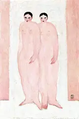 Sanyu, Two Pink Nudes, 1929, Oil on canvas