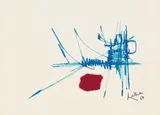 Georges Mathieu, Untitled, 1965, Ink and collage on thick paper