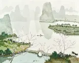 Pang Jiun, Watery Wonder - Li River, 2016, Oil on canvas