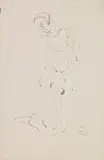 Nude with a Necklace by Sanyu, c. 1927, Charcoal and pencil on paper, sold Dec 2014