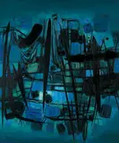 Chu Teh-chun, Composition No. 51 - Mille vies se cachent dans le bois, 1960, Oil on canvas