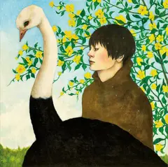 Iida Kiriko, Wednesday is Ostrich, 2008, Oil on canvas