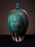 Wang Shiu-kung, Vase With Multicoloured Glaze, 1999, Ceramics