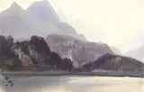 Shiy De-jinn, Landscape, 1981, Watercolor on paper