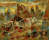 Chen Yin-Hui, Mountain Peaks, 1992, Oil on canvas