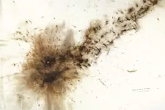 Cai Guo-Qiang, Drawing for Fireworks from Heaven, 2003, Gunpowder on paper