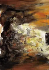 Zao Wou-ki, 1.12.68-13.02.77, 1968, Oil on canvas