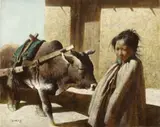 Luo Zhongli, The Cattle and the Child, 1991, Oil on canvas