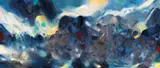 Force d'âme (quadtych) by Chu Teh-chun, 2004-2005, Oil on canvas, sold Dec 2009