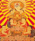 Luo Brothers, Welcome Famous Brand of the World- Pizza Hut (a set of 2), 2007, Mixed media on board