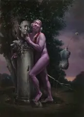 Kuo Wei-kuo, Purple-Red Body's Embrace, 2008, Oil on canvas