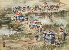 Ran In-ting, Honorable Return, 1957, Watercolor on paper