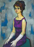 Shiy De-jinn, Lady with Gloves, 1962, Oil on canvas