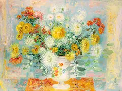 Bouquet by Le Pho, 1960-1962, Oil on canvas, sold Nov 2014