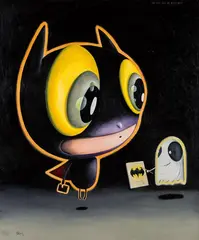 Edgar Plans, Am I Batman?, 2022, Acrylic on canvas