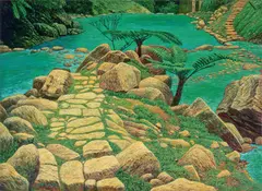 The Path to Childhood by Lien Chien-hsing, 1995, Oil on canvas, sold Dec 2009