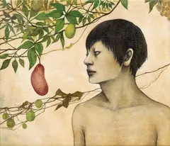 Iida Kiriko, Mube and Boy, 2008, Oil on canvas