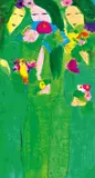 Three Women by Walasse Ting, 1989, Ink and color on paper, sold Dec 2010