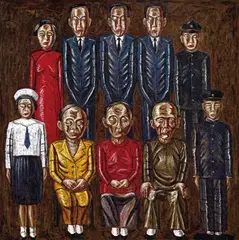 Wu Tien-chang, South Fukien Family –  The Japanese Occupation Era, 1992, Oil on canvas