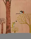 Carrie Chau, The Fishing Game; Playing the Big Rope Game(a set of two), 2007; 2007, Acrylic on canvas; oil on canvas