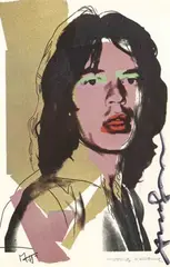 Mick Jagger by Andy Warhol, 1975, Screenprint, sold Jun 2019