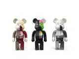 Kaws, Dissected Companion: Bearbrick 400% (Brown, Black, Grey) (a set of 3), 2008；2010, Mixed media, vinyl, edition of 500