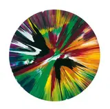Spin Painting- Circle by Damien Hirst, 2009, Acrylic, metallic paint on paper, sold Dec 2023