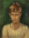 George Chann, Little Boy, c. 1950s, Oil on canvas