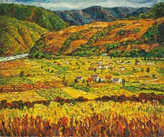 Lin Yao-sheng, Golden Field, 1992, Oil on canvas