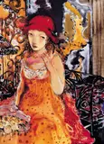 Xia Junna, Evening Banquet & Pop Concert (a set of 2), 2001, Oil on paperboard