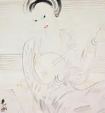Lin Fengmian, Lady Playing Moon Guitar