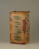 Yu Hsiao-hao, Gray-glazed Vase With Fish Patterns Decoration, 1993, Ceramics