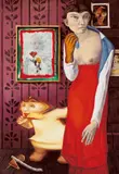 Hwang Jyi, Mother and Daughter, 1998, Oil on canvas