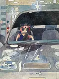 Aya Takano, Drive with a Night Dog & The Weightless Room (a set of 2), 2006, Offset lithograph