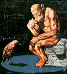 The Thinker No. 3 by Hua Qing, 2007, Oil on canvas, sold Nov 2011