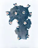 Lin Tianlu, Birth of Monkey King, 2008, Oil on canvas