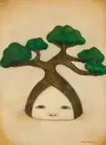 Moe Nakamura, Grow M, 2017, Acrylic on canvas