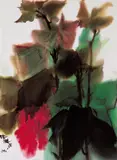 Flowers by Shiy De-jinn, 1980, Watercolor on paper, sold Jun 2008