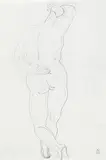 Nude of Rear by Sanyu, 1920-1930, Charcoal on paper, sold Jun 2017