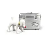 Yoshitomo Nara, Doggy Radio x RIMOWA, 2011, Fiberglass, edition 137/200 (radio); aluminium (suitcase), edition no. 137/200