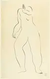 Sanyu, The Hidden Beauty, 1920-1930s, Ink on paper