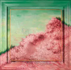 Landscape by Liu Wei, 2006, Oil on canvas with painted wooden frame, sold Jun 2012