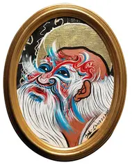 J. C. Kuo, Totem and Taboo -Zhuangzi, 2003, Mixed media canvas mounted onto board