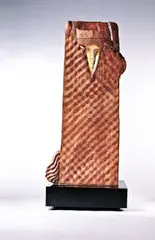 Liang Ping-cheng, Golden Mask 705, 2007, Camphor wood and gold foil