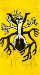 Junming Hou, The First Year of Mi-shia Era - Mating, 2005, Oil on paper, mounted onto board