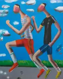 Kitti Narod, The Race, 2018, Acrylic on canvas