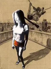 Face of the Setting Sun by Zhong Biao, 2001, Acrylic and charcoal on canvas, sold May 2010