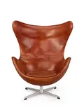 Arne Jacobsen, Egg Chair-by Fritz Hansen, 1958-1960, Aluminum tripod, leather