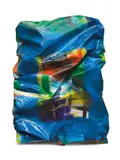 Caro Jost, Invoice Painting G.U. 18. Dezember 1996, 2017, Epoxy resin, acrylic, digital silkscreen on shaped canvas