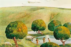 Miao Jingchang, Childhood, 1992, Oil on canvas
